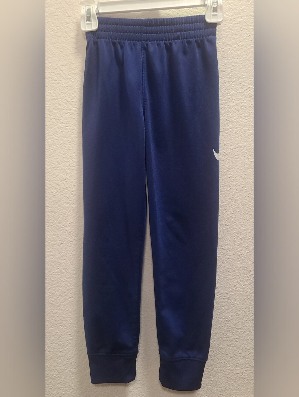 Nike Navy Blue Kids' Athletic Joggers with White Swoosh